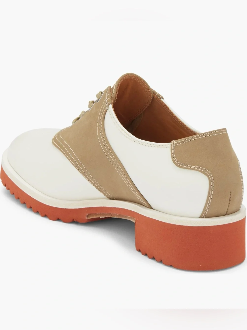 Labucq Italian Leather Two Tone Saddle Shoes Size 38 NWOB